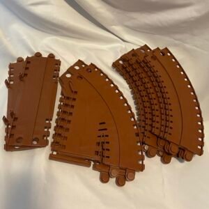 Mattel - Motor Putt-Putt Train Track Lot of 10 Pieces Light Brown 1972
