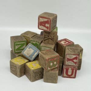 Vintage Wooden Toy Blocks x29