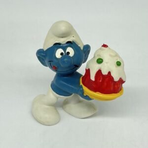 Smurfs - Vintage Cake Smurf Figurine #20100 (red cake)
