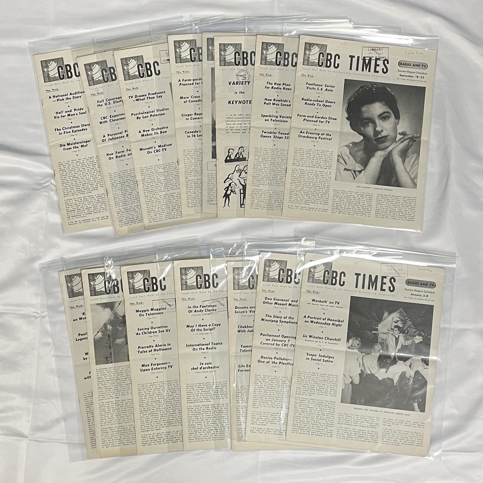 CBC Times - 15 Eastern Edition issues from 1954-1955