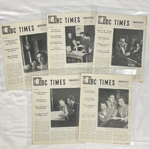CBC Times - 5 Eastern Edition issues from 1953-1954