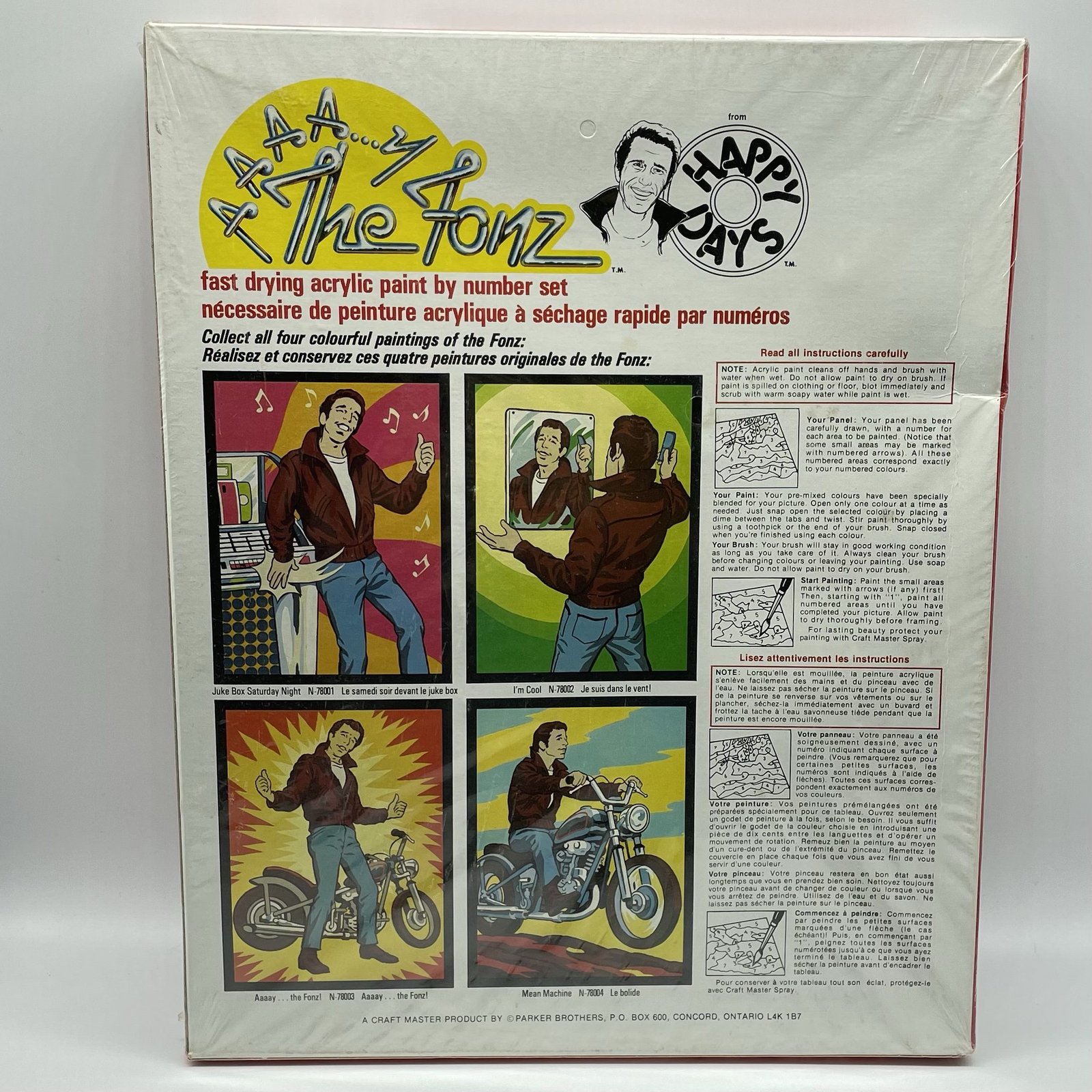 Happy Days - The Fonz 1976 Paint By Number Set (sealed) - Image 2