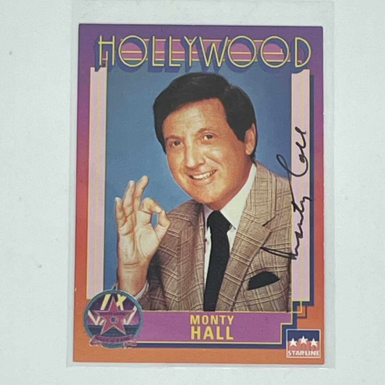 Monty Hall autographed trading card
