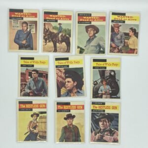 Wanted Dead or Alive and other westerns 1958 Topps Trading Cards Lot of 10
