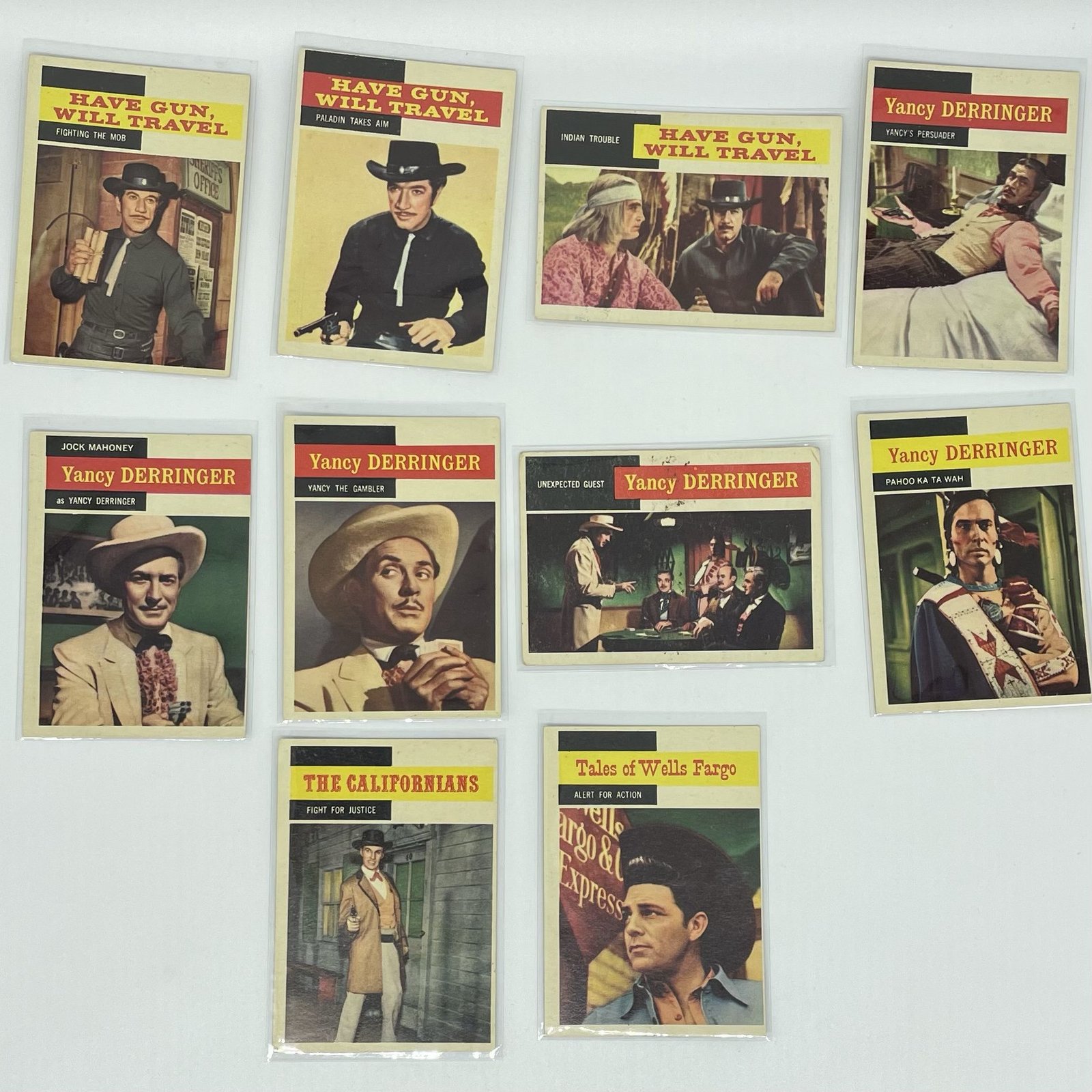 Have Gun, Will Travel and other westerns 1958 Topps Trading Cards Lot of 10