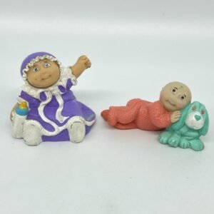 Cabbage Patch Kids - 2 Baby PVC Figures 1984 Lot 2
