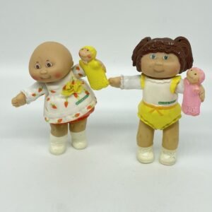 Cabbage Patch Kids - 2 Posable PVC Figures in With Dolls 1984