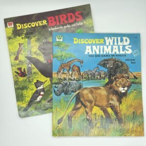 Discover Birds and Discover Animals Sticker Fun Books 1974