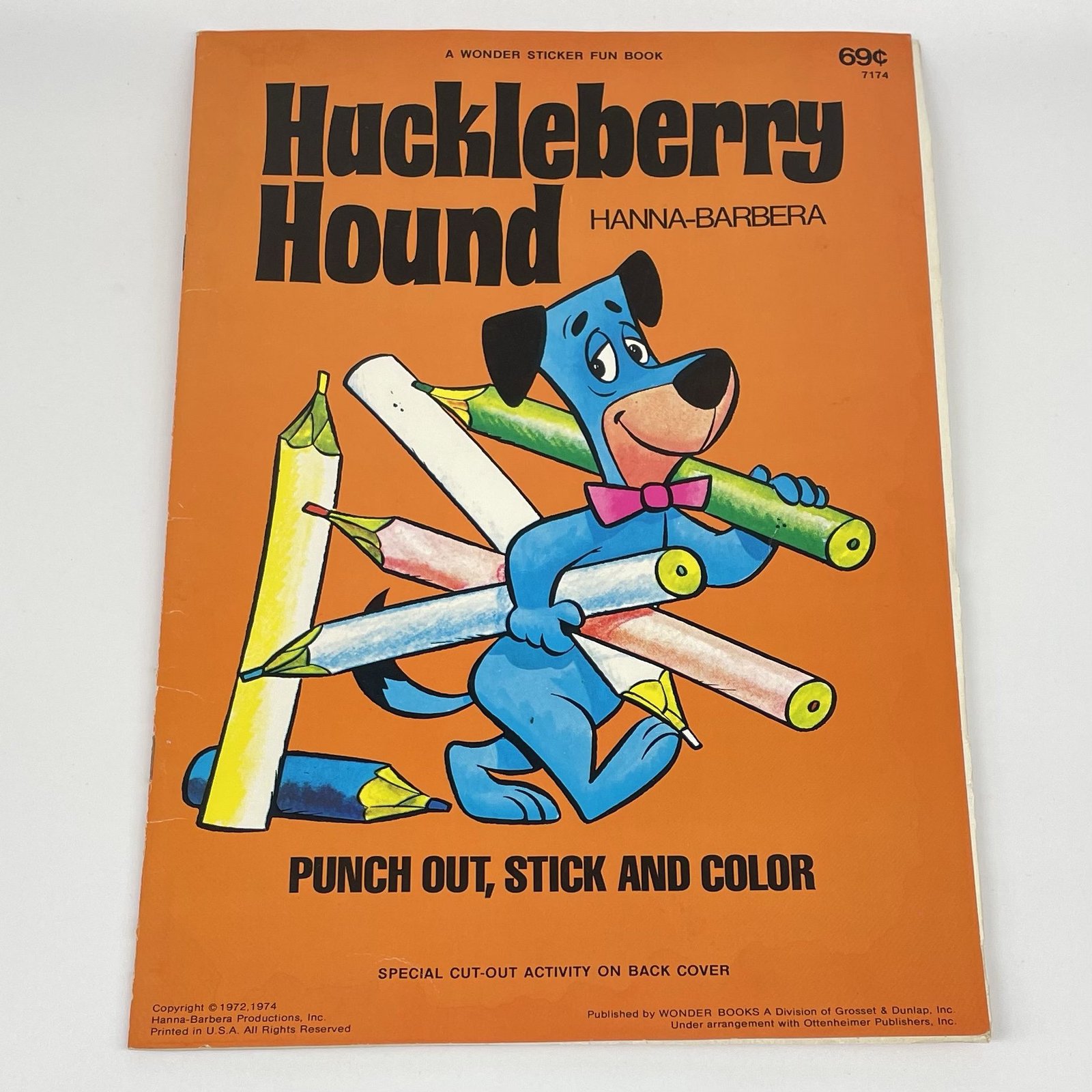 Huckleberry Hound Sticker Fun Book 1974