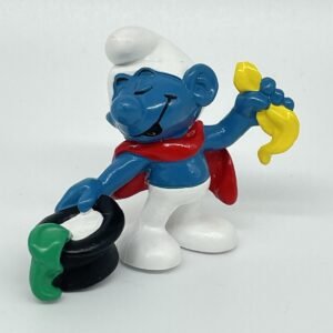 Smurfs - Vintage Magican Smurf Figurine #20114 (black hat)