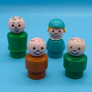 Fisher Price Little People Figures with Wooden Bodies Lot 2