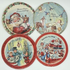 Voco 7” Picture Disc Record Lot of 4 1940s Christmas Themed