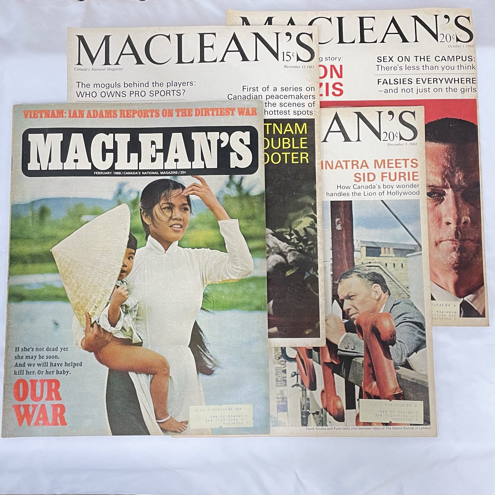 Maclean's Magazine - 1960s Lot of 7 issues from 1965-1968