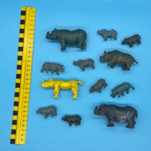 Vintage Rhinoceros Figure Lot