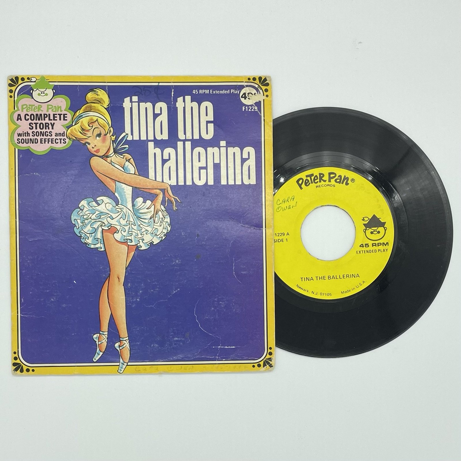 Tina the Ballerina 45 rpm record 1960s
