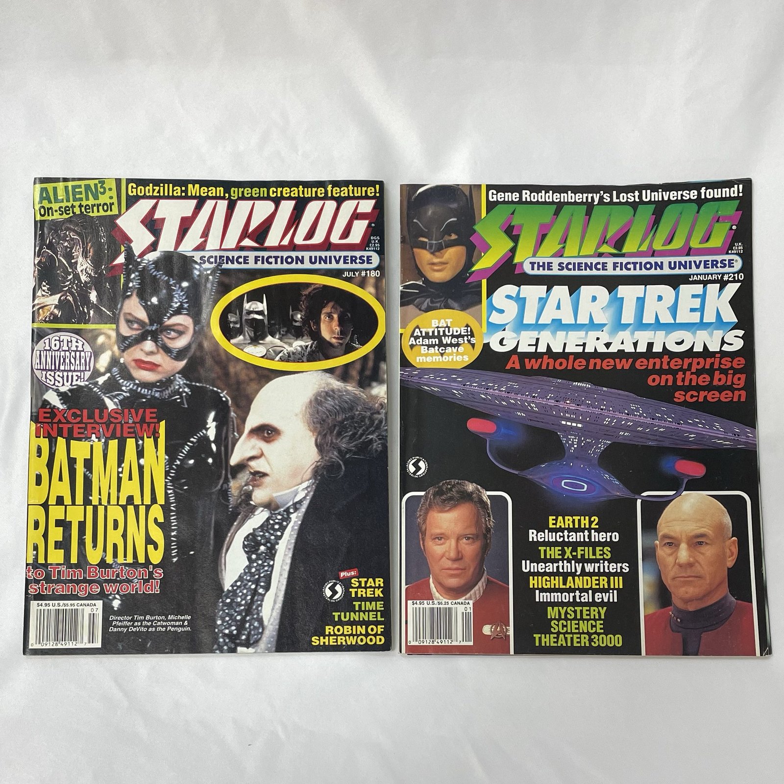 Starlog Magazine Lot of 2 from 1992-1995