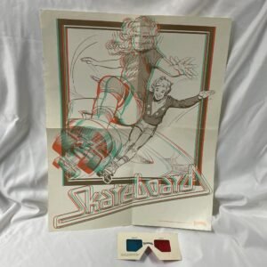 Dynamite Magazine 3-D Skateboarding Poster and Glasses from 1979