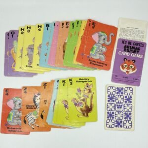 Animal Rummy vintage card game by Whitman complete with case