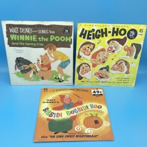 Disneyland 1960s 45rpm lot - Winnie the Pooh, Seven Dwarves, Bibbidi Bobbidi Boo