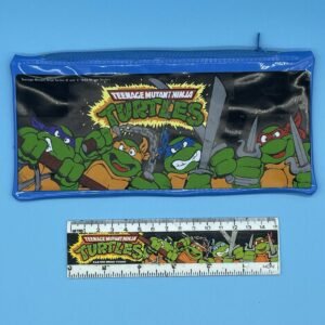 Teenage Mutant Ninja Turtles 1989 pencil case and ruler