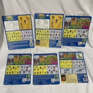 Teenage Mutant Ninja Turtles 1989-1990 Toy Card Back Lot of 6