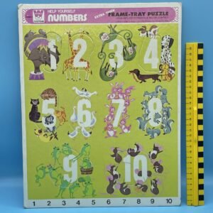 Help Yourself Numbers Frame Tray Puzzle from 1974
