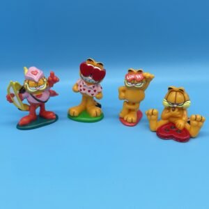 Garfield 1980s Valentine-Themed 2.25” PVC Figure Lot by Paws