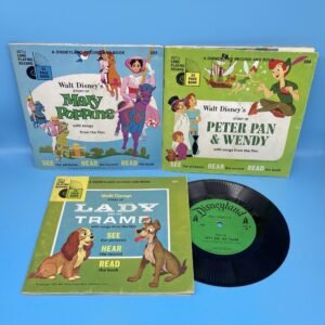 Disney read-along books and records 1965 lot