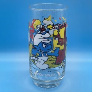 Smurfs - Handy Smurf Drinking Glass 1983