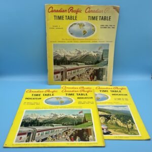Canadian Pacific Railway 1960s Time Table Lot