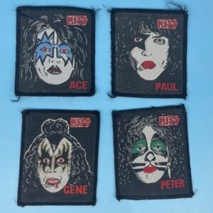 KISS Set of 4 Sew-On Patches Each 3.5” x 2.5” With Dynasty Faces