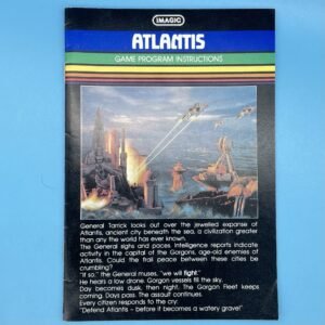 Colecovision Atlantis Game Manual 1982