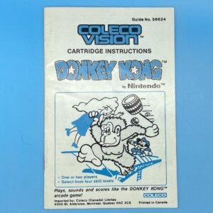 Colecovision Donkey Kong Game Manual 1982 Canadian English/French