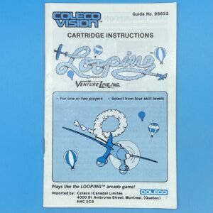 Colecovision Looping Game Manual 1983 Canadian English/French