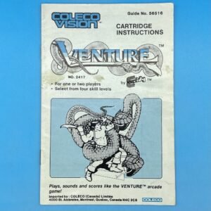Colecovision Venture Game Manual 1982 Canadian English/French