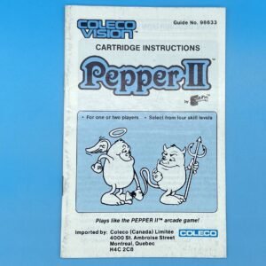 Colecovision Pepper II Game Manual 1983 Canadian English/French