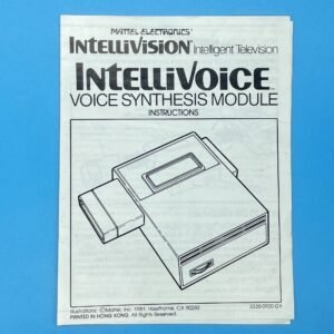 Intellivision Intellivoice Voice Synthesis Module Instructions 1981