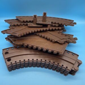 Mattel - Motor Putt-Putt Train Track Lot of 10 Pieces Dark Brown 1972