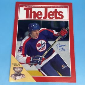 Winnipeg Jets Game Program Feb 1986 vs Kings Autographed by Thomas Steen