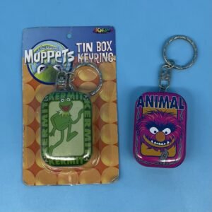 Muppets Tin Box Keyring Lot 2002 Kermit and Animal