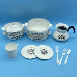 Corning Ware Country Festival Play Dish Lot from 1975