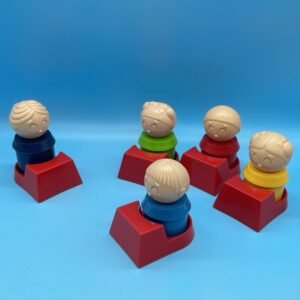 TupperToys School Bus Classroom Figure and Seat/Desk Lot 1980s