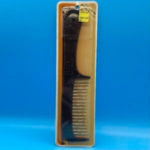 Tip-Top Vintage Brown Plastic and Metal Afro Comb Sealed