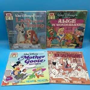 Walt Disney See-Hear-Read 22DC-29DC Lot of 4 - Books Only, No Cassettes