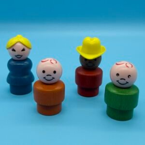 Fisher Price Little People Figures with Wooden Bodies Lot 3