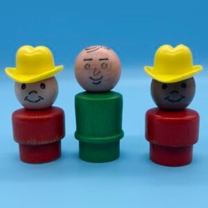 Fisher Price Little People Family Figures - Wooden Heads Lot 4